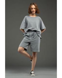 Футболка унисекс оверсайз T2, серая-foto3