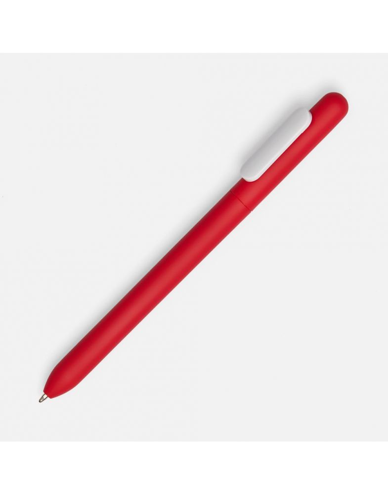 Ручка шариковая Swiper Soft Touch, красная с белым