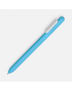 Ручка шариковая Swiper Soft Touch, голубая с белым