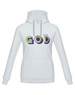 Толстовка с капюшоном «Новый GOD», белая-foto4