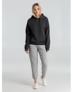 Толстовка с капюшоном унисекс Hoodie, серый меланж (антрацит)-foto9