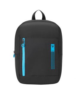 Складной рюкзак Compact Neon, черный с голубым-foto3