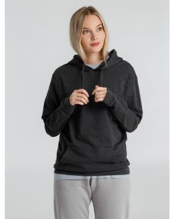 Толстовка с капюшоном унисекс Hoodie, серый меланж (антрацит)-foto6