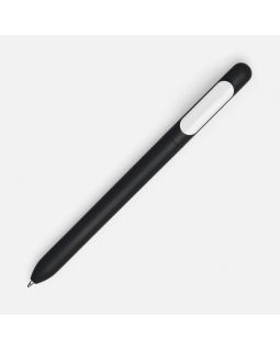 Ручка шариковая Swiper Soft Touch, черная с белым-foto9
