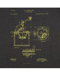 Футболка приталенная Old Patents. Coffee Mill, черный меланж-foto4