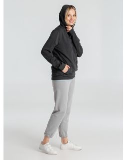 Толстовка с капюшоном унисекс Hoodie, серый меланж (антрацит)-foto3