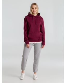 Толстовка с капюшоном унисекс Hoodie, бордовая-foto10