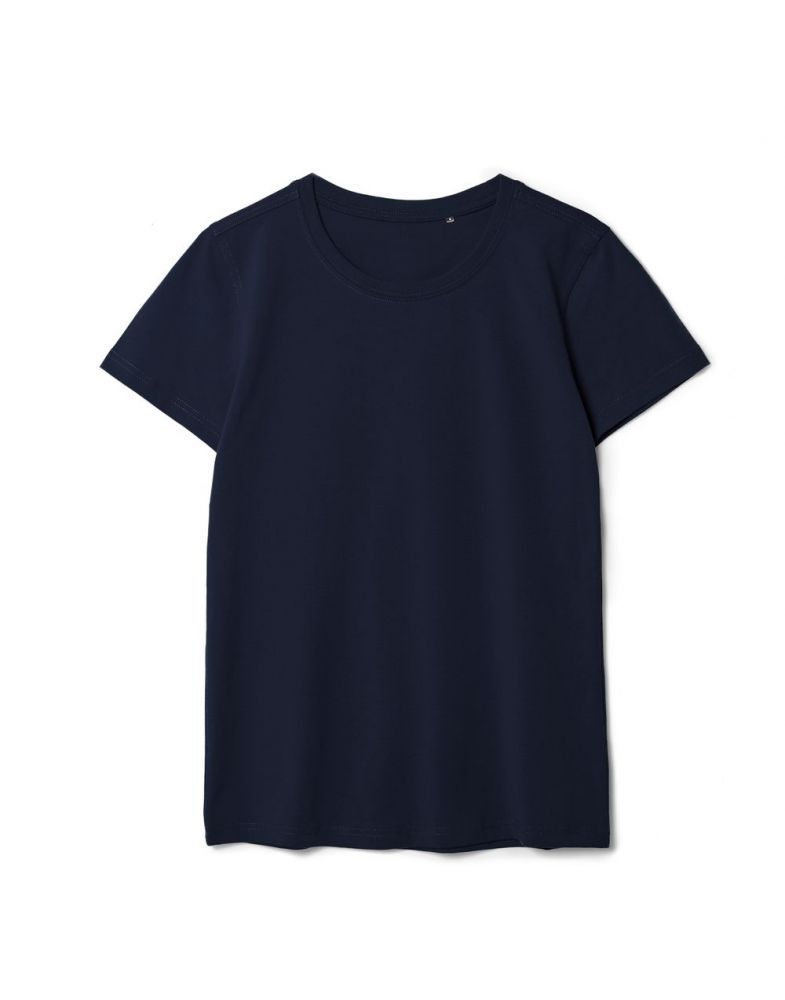Футболка женская T-bolka Stretch Lady, темно-синяя (navy)