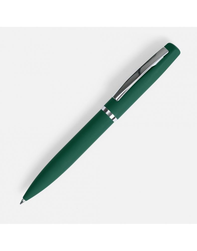 Ручка шариковая Bolt Soft Touch, зеленая