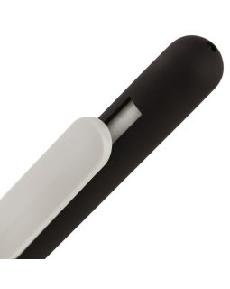 Ручка шариковая Swiper Soft Touch, черная с белым-foto5