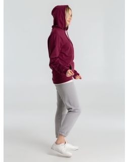 Толстовка с капюшоном унисекс Hoodie, бордовая-foto9