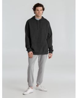 Толстовка с капюшоном унисекс Hoodie, серый меланж (антрацит)-foto11