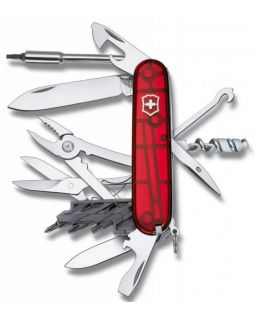 Офицерский нож CyberTool L, прозрачный красный