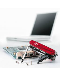 Офицерский нож CyberTool L, прозрачный красный-foto2