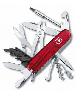 Офицерский нож CyberTool L, прозрачный красный-foto3