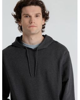 Толстовка с капюшоном унисекс Hoodie, серый меланж (антрацит)-foto12