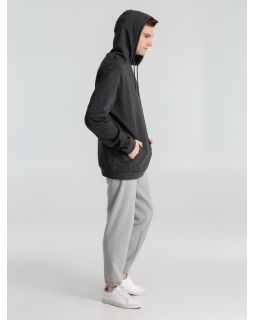 Толстовка с капюшоном унисекс Hoodie, серый меланж (антрацит)-foto10