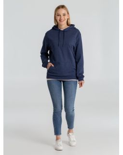 Толстовка с капюшоном унисекс Hoodie, синий меланж-foto11