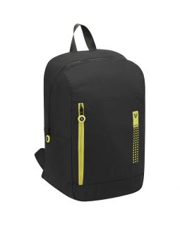 Складной рюкзак Compact Neon, черный с зеленым