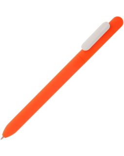 Ручка шариковая Swiper Soft Touch, неоново-оранжевая с белым-foto6