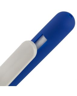 Ручка шариковая Swiper Soft Touch, синяя с белым-foto5