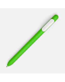 Ручка шариковая Swiper Soft Touch, зеленая с белым-foto8