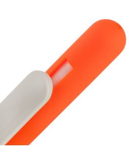 Ручка шариковая Swiper Soft Touch, неоново-оранжевая с белым-foto9