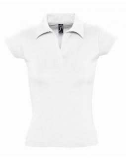 Рубашка поло женская без пуговиц Pretty 220, белая