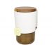 Керамическая кружка Tahoe для чая и кофе с деревянной крышкой, белый