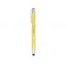 Шариковая кнопочная ручка-стилус Moneta из анодированного алюминия, желтый