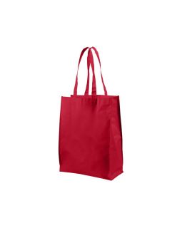 Ламинированная сумка для покупок среднего размера, красный