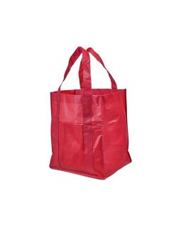 Ламинированная сумка для покупок, красный