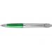 Ручка шариковая Призма, белый/зеленый