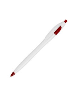 Ручка шариковая Флокс, белый/красный
