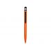 Ручка-стилус металлическая шариковая Poke, оранжевый/черный