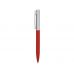 Ручка металлическая soft-touch шариковая Tally с зеркальным слоем, серебристый/красный