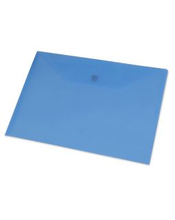 Папка-конверт A4 с кнопкой 0.18 мм, синий