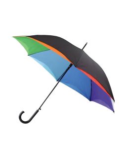 Зонт-трость Радуга, черный/разноцветный