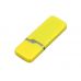 Флешка промо прямоугольной формы c оригинальным колпачком, 16 Гб, желтый