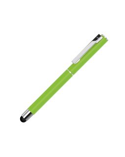 Ручка металлическая стилус-роллер STRAIGHT SI R TOUCH, зеленое яблоко