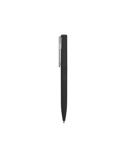 Ручка шариковая пластиковая Bon с покрытием soft touch, черный-foto3