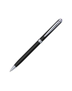 Ручка шариковая Pierre Cardin SLIM с поворотным механизмом, черный/серебро