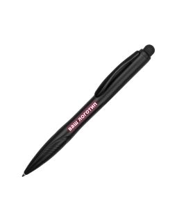 Ручка-стилус шариковая Light, черная с красной подсветкой