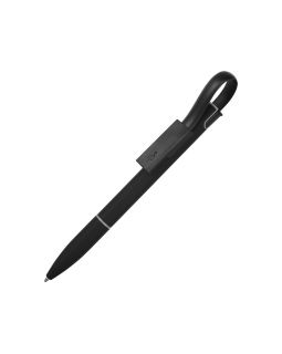 Ручка шариковая с кабелем USB, черный