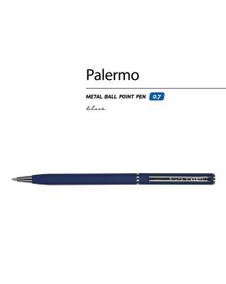 Ручка шариковая автоматическая BrunoVisconti® PALERMO цвет корпуса темно-синий, soft-touch, 0.7 мм-foto2