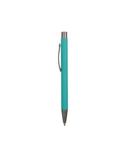 Ручка металлическая soft touch шариковая Tender, бирюзовый-foto3
