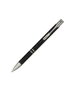 Алюминиевая шариковая кнопочная ручка Moneta, черные чернила, черный