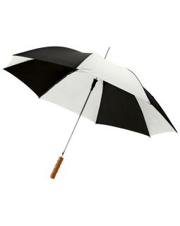Зонт-трость Lisa полуавтомат 23, белый/черный