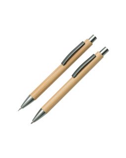 Набор ручка и механический карандаш Tender bamboo, натуральный-foto2