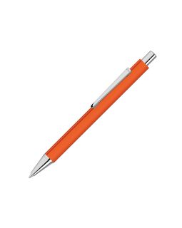 Ручка шариковая металлическая Pyra soft-touch с зеркальной гравировкой, оранжевый